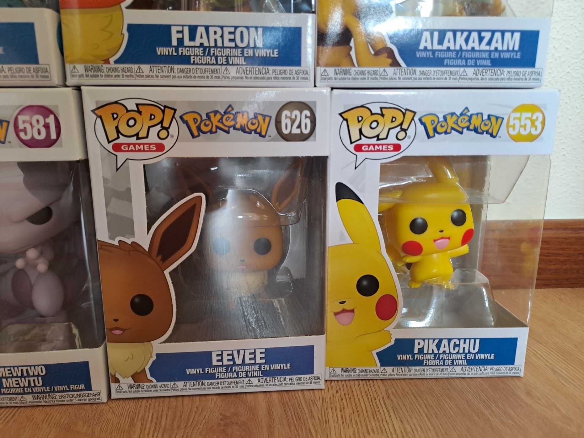 Funko pop Pokemon pikachu lapras eevee mewwo vulpix flareon horsea