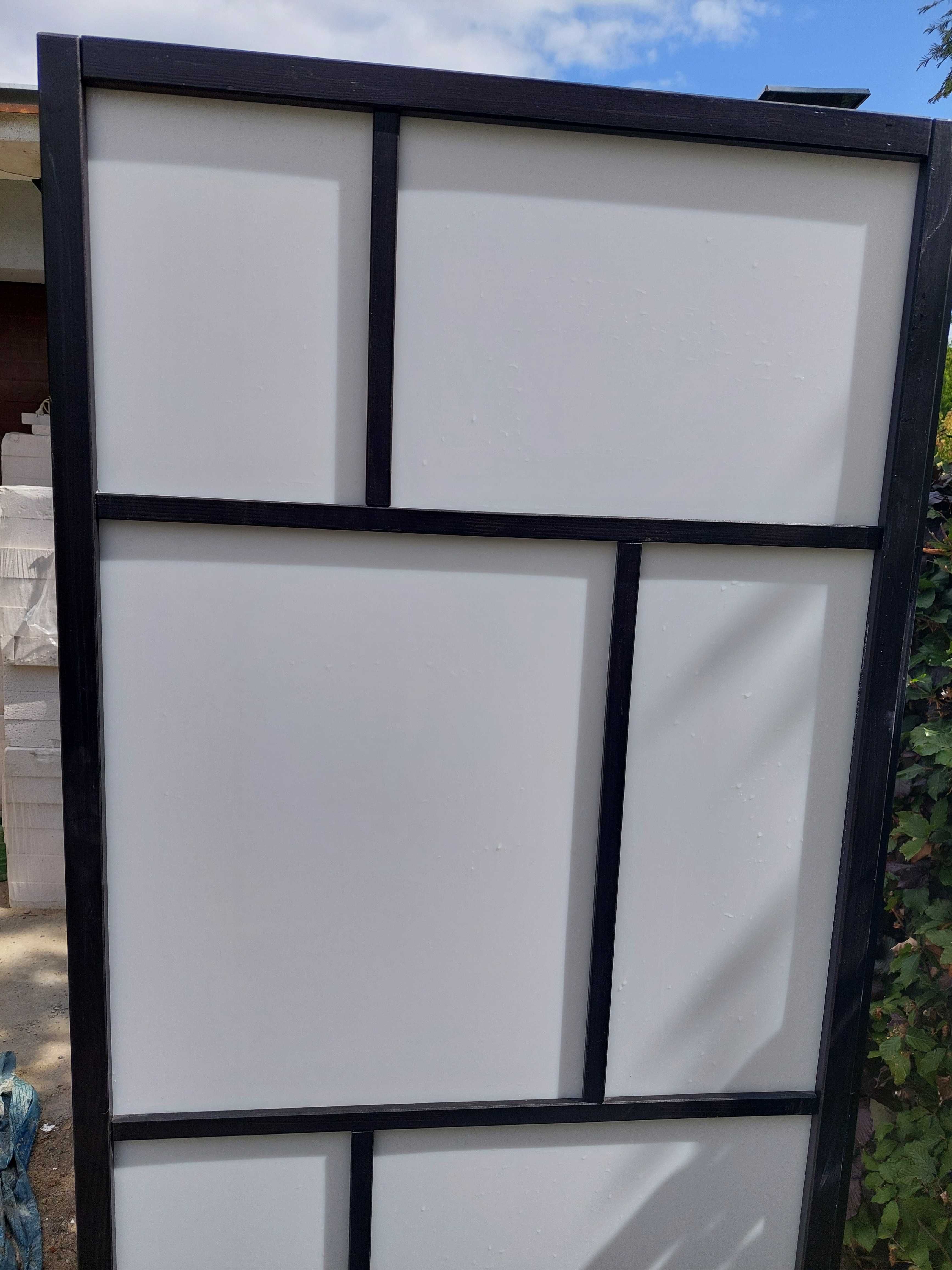 IKEA RISOR Ścianka działowa biały/czarny - niekompletne