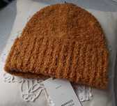 Wełna Alpaca Mango nowa musztardowa ciepła czapka wełniana M L XL