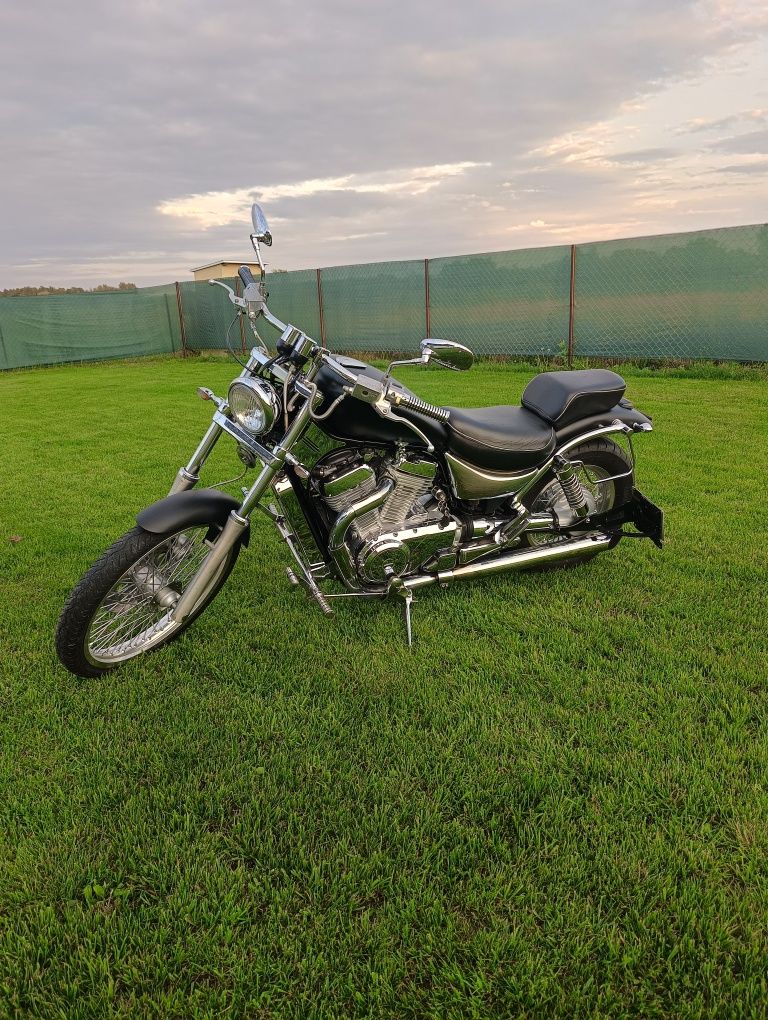 Suzuki Intruder vs 800 bobber.