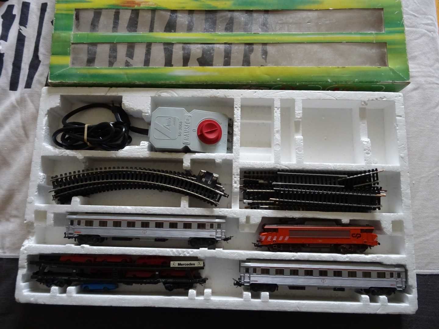 Comboio original Lima HO;Locomotiva original Lima CP2600;trafo502053