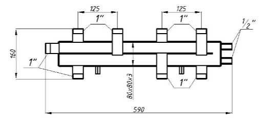 Kolektor hydrauliczny na 3 obiegi K31GD125M TERMOJET