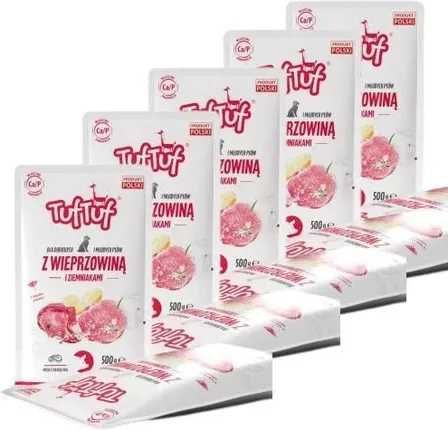 MOKRA KARMA DLA PSA TUF TUF Saszetka Wieprzowina z Ziemniakiem 40x100g