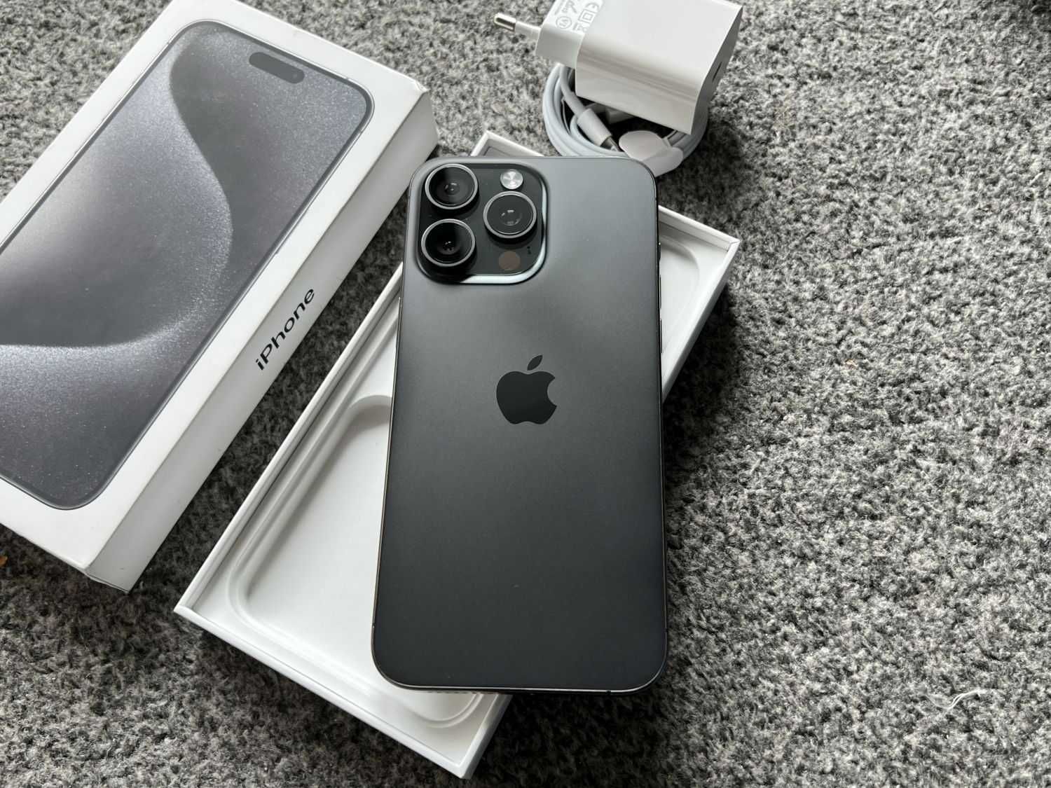 iPhone 15 Pro Max 512GB SPACE GREY SZARY Grafitowy Bat97%+ SZKŁO