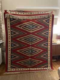 Wełna 100%, kilim 160 x 250 cm, PRL, lata 60, rarytas vintage, cepelia