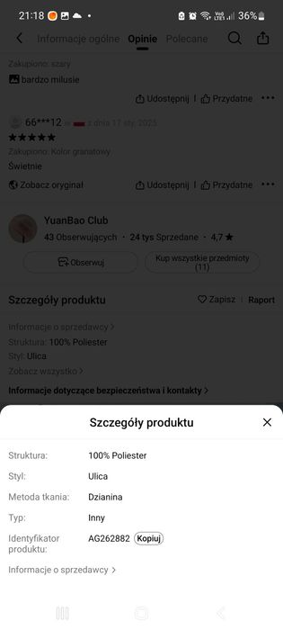 Czapka + komin - zestaw -  granatowy