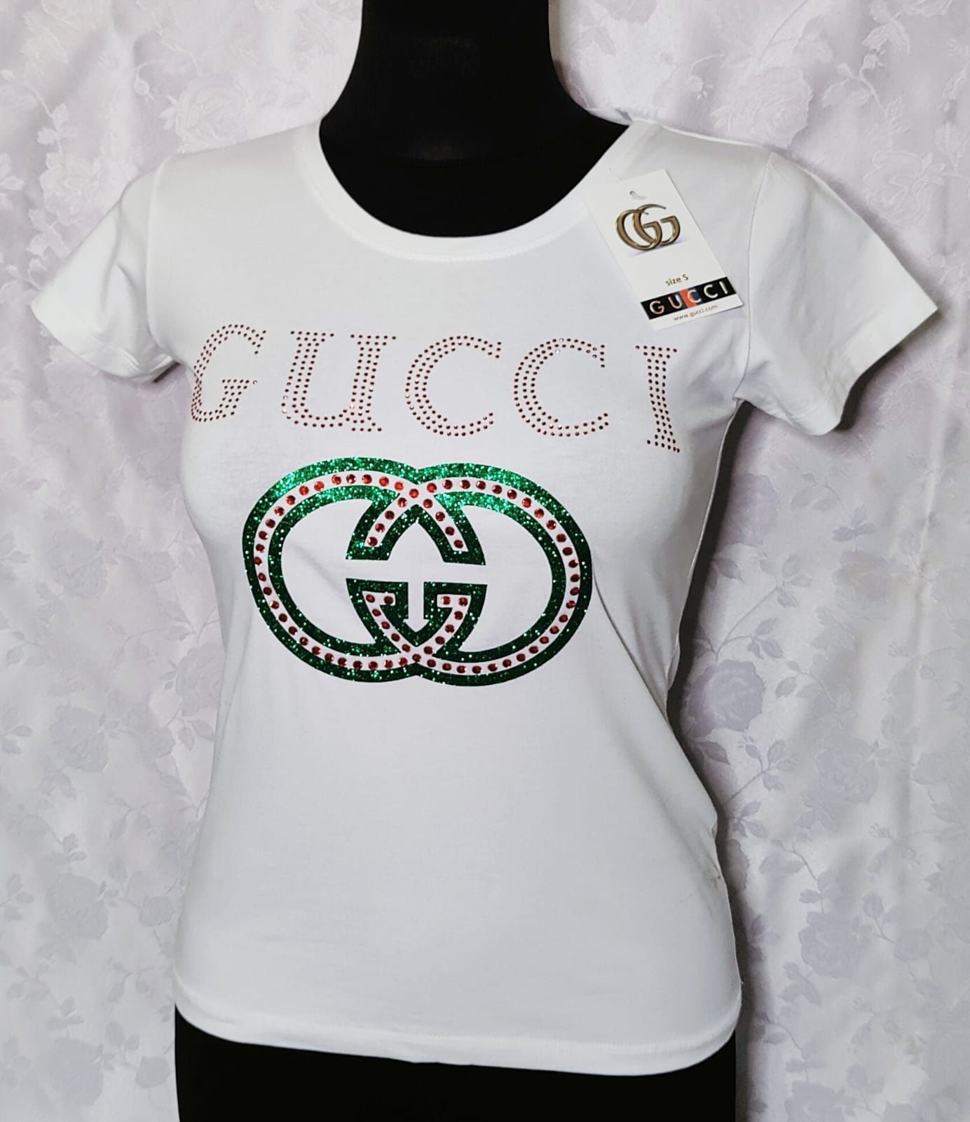Biała koszulka damska Gucci S M L XL wysyłka pobranie bardzo ładna hit