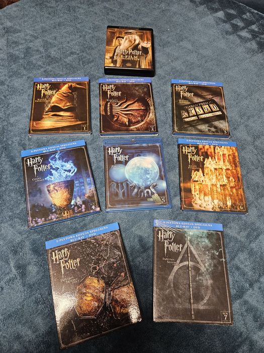 8x Blu-ray i 8x DVD Harry Potter lektor pl  Folia