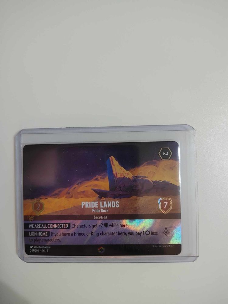 Disney Lorcana Pride Lands Pride Rock 207/204 Super Rare