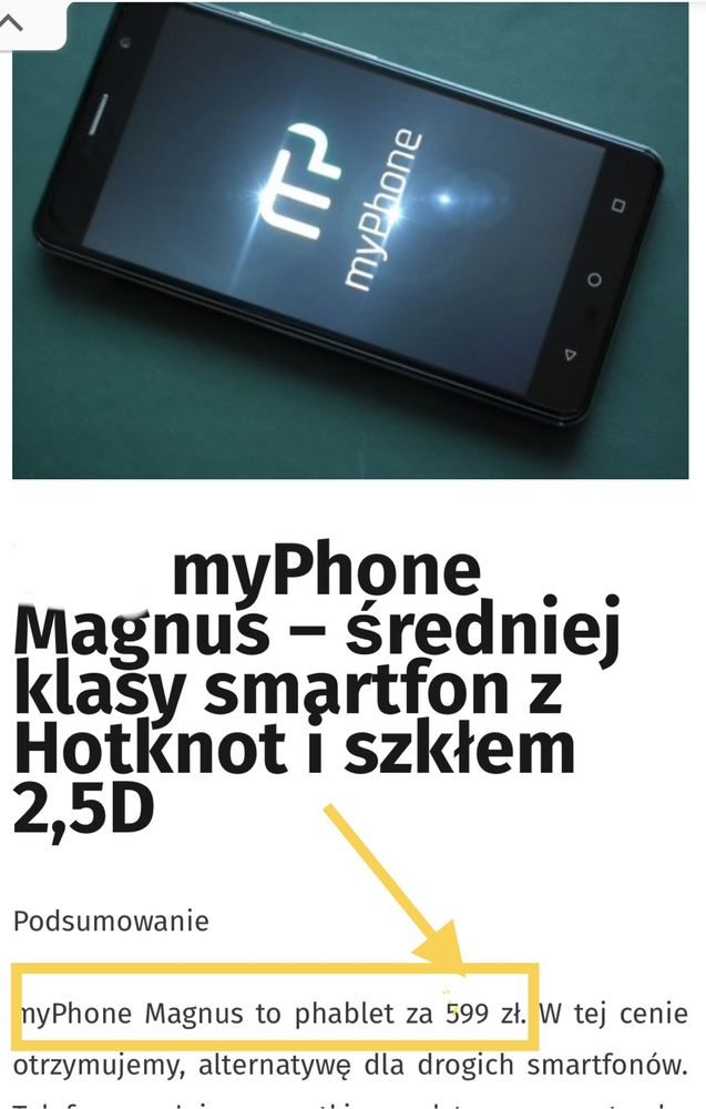 Giga wyswietlacz myPhone Magnus bateria 2 szt ! Full wypas ! + futerał