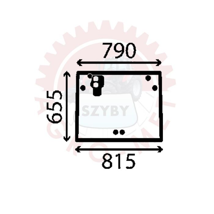 szyba tylna gięta do Manitou Telehandler Modele MLT, MRT, MT ACX268