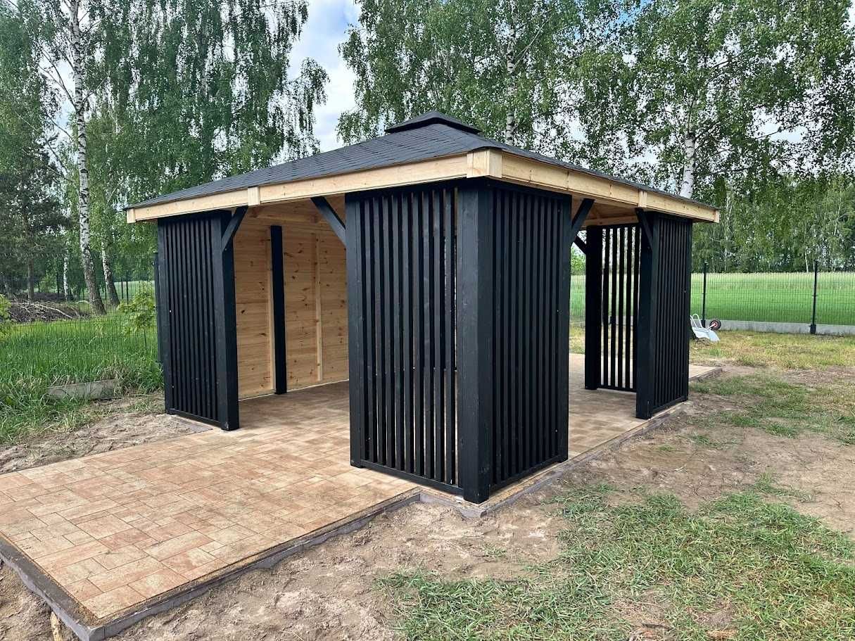 Altana Altanka Ogrodowa Drewniana 3x4 NOWOCZESNA altanydrewniane.com