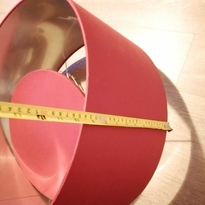 Lampa wisząca z czerwonym abażurem 50 cm