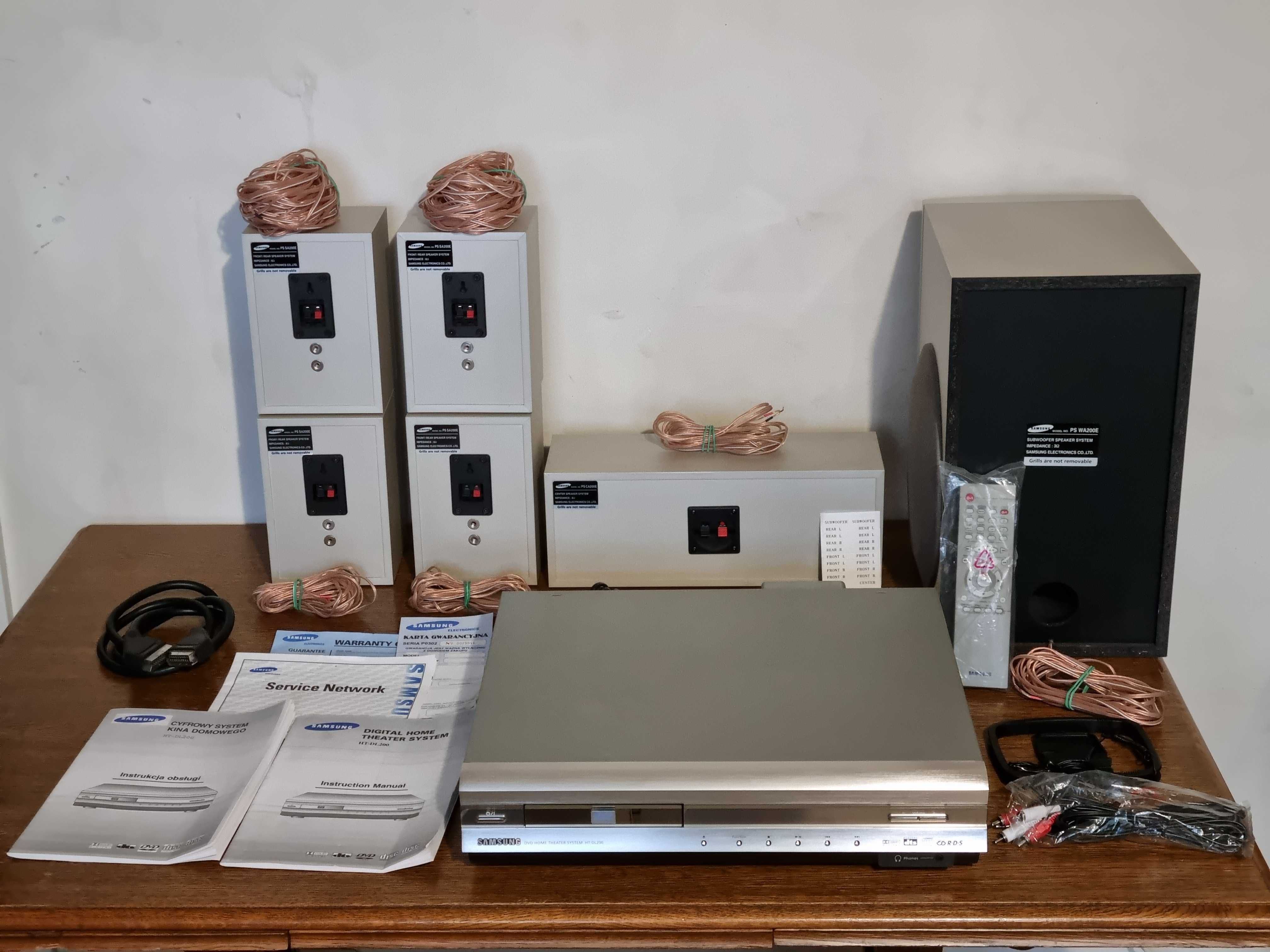 System kina domowego 5.1 SAMSUNG HT-DL 200 (z lat 2000) NOWY