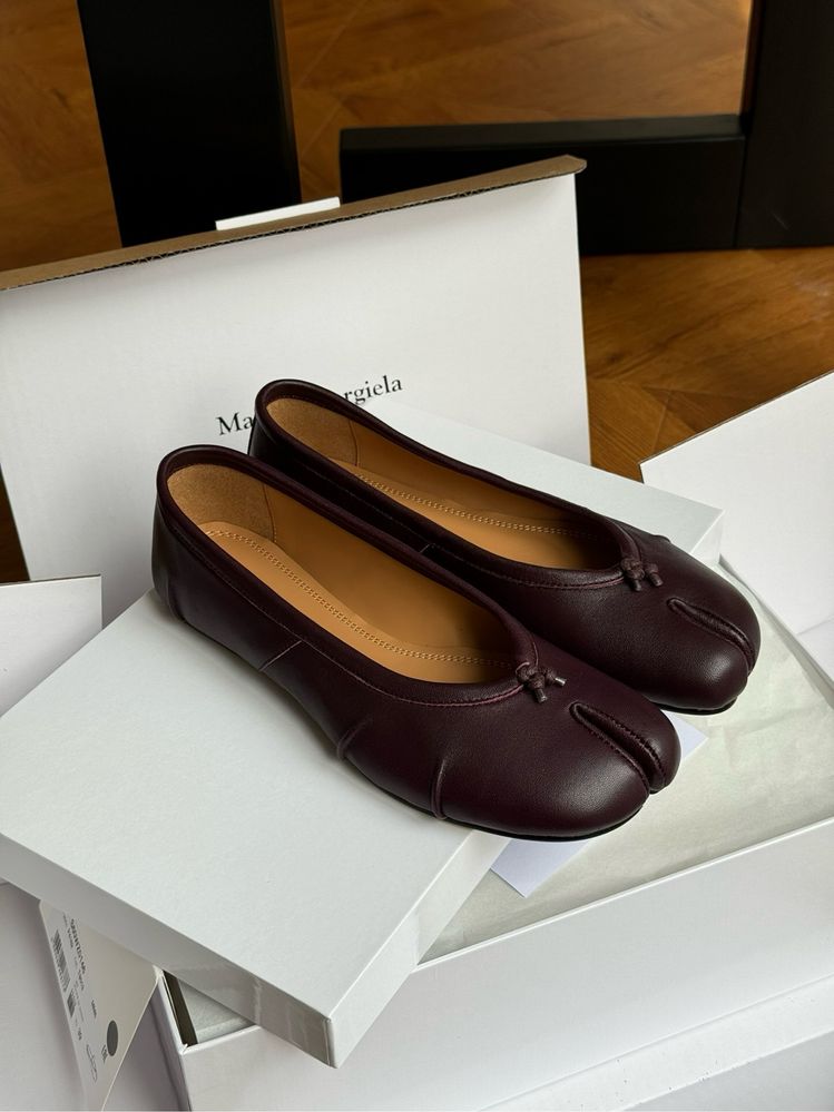 Бордові балетки таби Tabi Ballerinas Maison Margiela 38