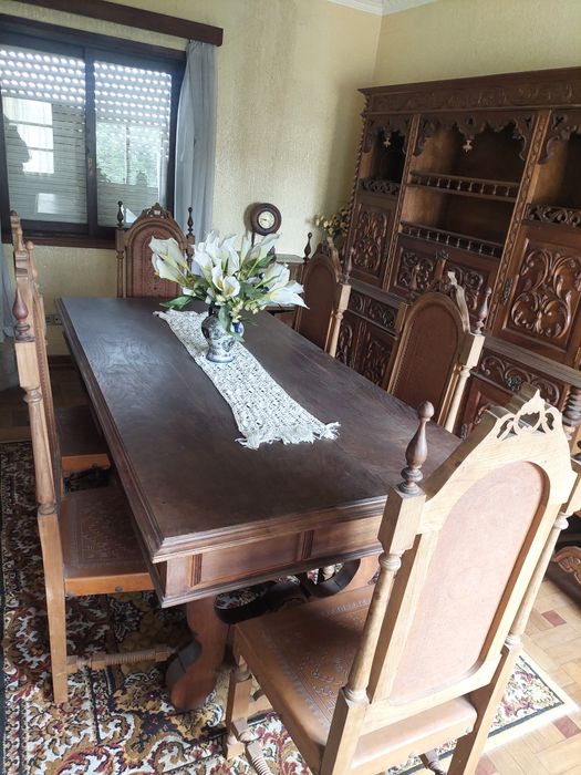 Móvel sala, mesa de jantar, 8 cadeiras