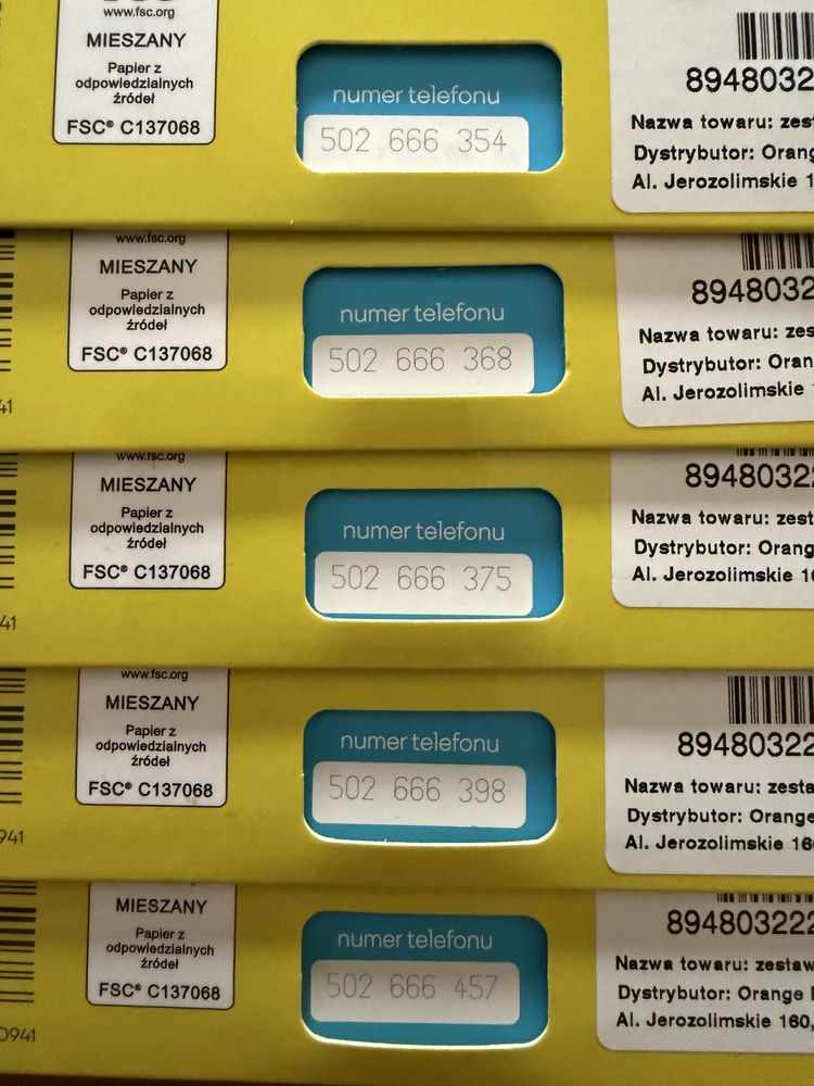 Ciekawe numery njumobile - 5 sztuk