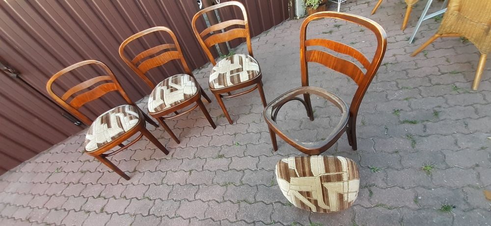 Krzesła drewniane  retro vintage prl