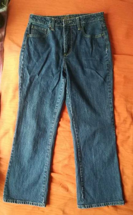 Spodnie jeansowe z wysokim stanem prostą nogawką, vintage, M