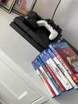 Playstation 4, 3 Pady, 10 Gier (Slim, Pro, One S, X)