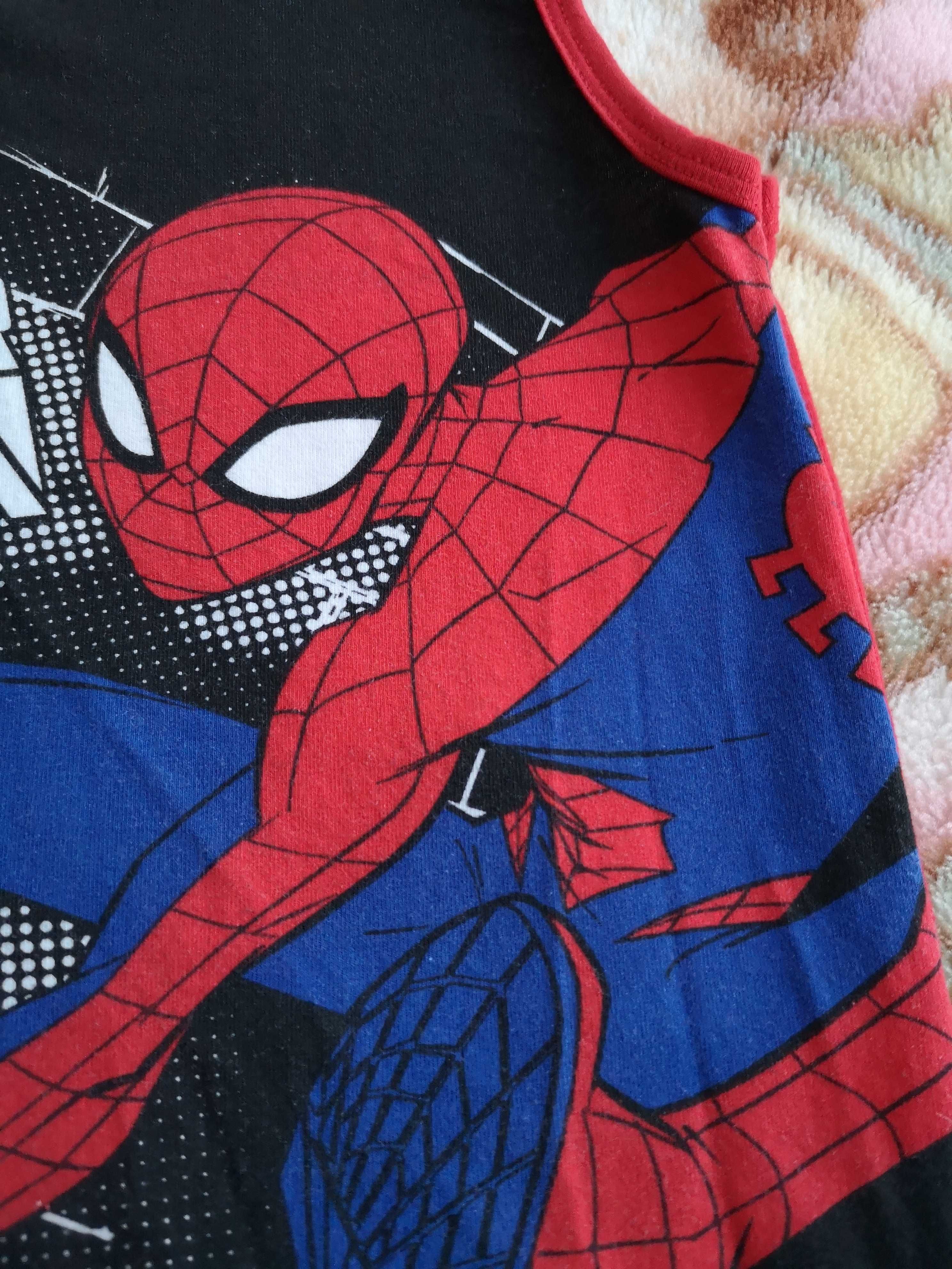 Czerwona czarna bluzka na ramiączkach Spiderman ok. 80 - 86 jak nowa