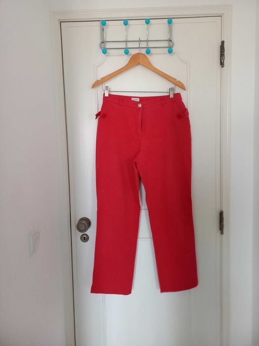 Calças Senhora Vermelho Canda Algodao 42 C