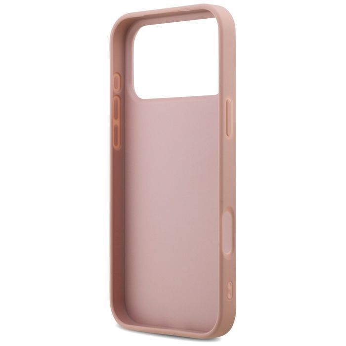 Oryginalne Etui GUESS Fixed Glitter Big 4G do Iphone 17 Pro Max różowy