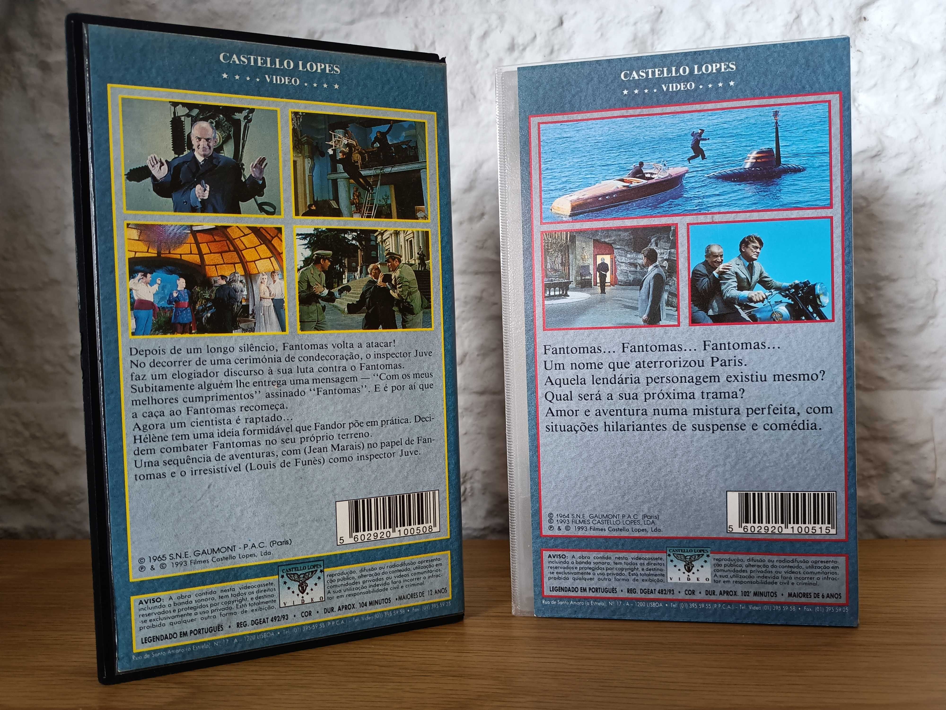 Filmes VHS FANTOMAS - Edição Portuguesa