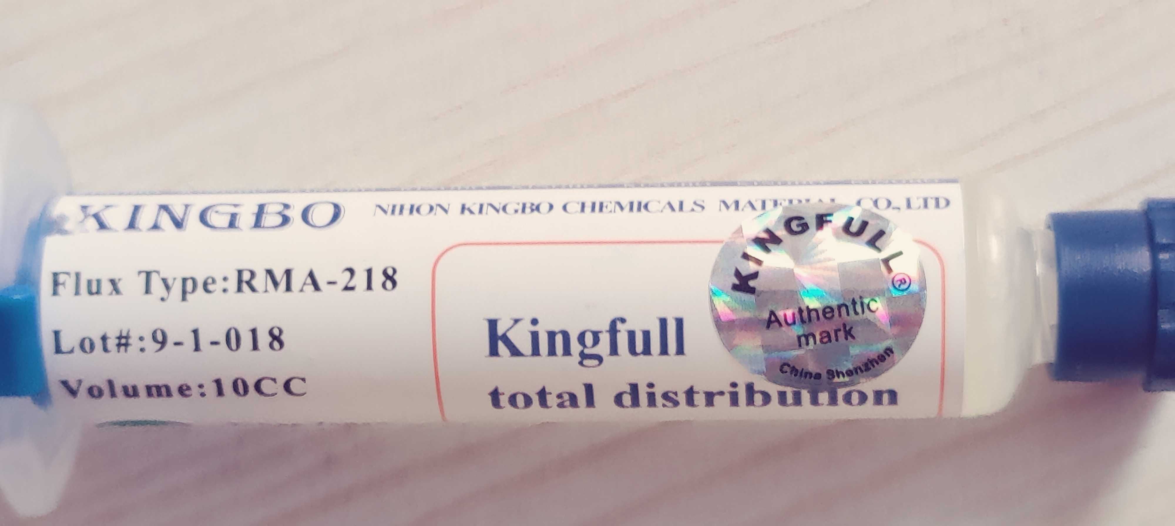 Flux (topnik) Kingbo RMA-218, 10 ml. z tłoczkiem i igłą.