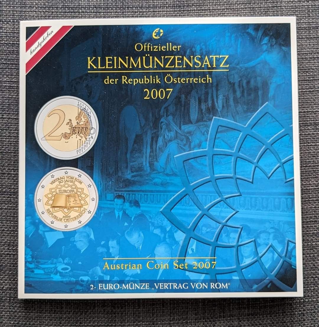 Set Anual Áustria 2007 com moeda 2€ comemorativa