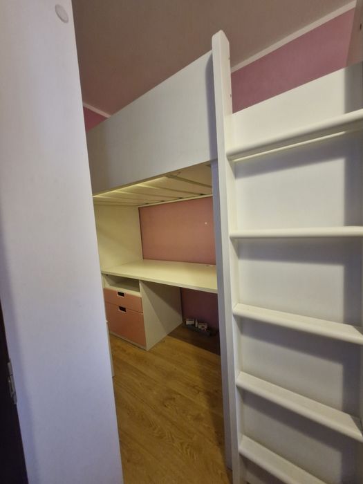 Łóżka Ikea stuva różowe