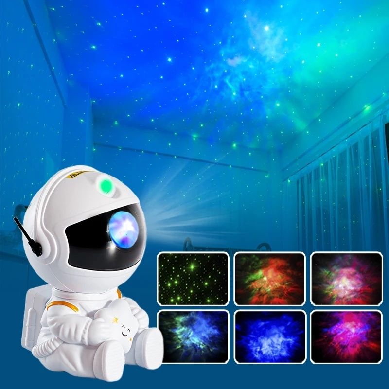 Galaxy nebula projektor gwiazd lampka nocna astronauta laser led