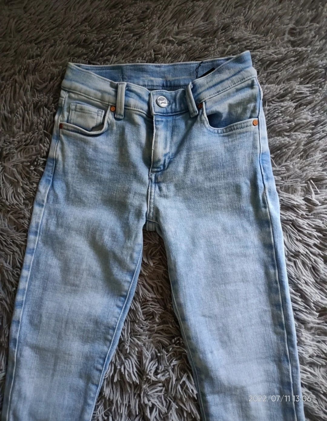 Jeansy rurki skinny never denim xs