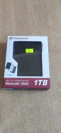 новый внешний жёсткий диск(накопитель) Transcend 1 TB storejet 25A3