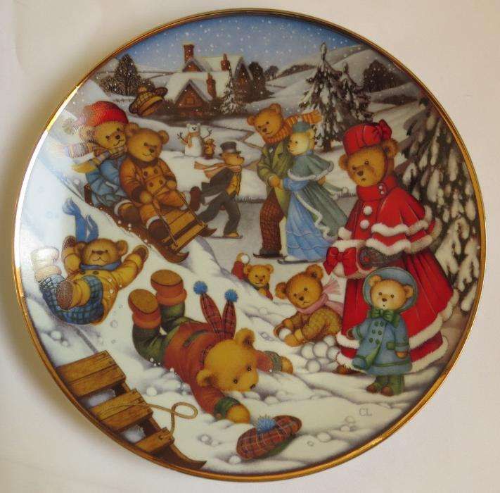 Коллекционные новогодние рождественские декоративные тарелки из США №4