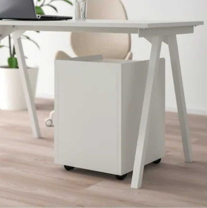 Szafka na kółkach Ikea | Idealna do biurka, zamykana na klucz