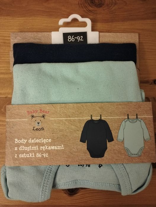 Body z długim rękawem 2 szt. rozm. 86-92