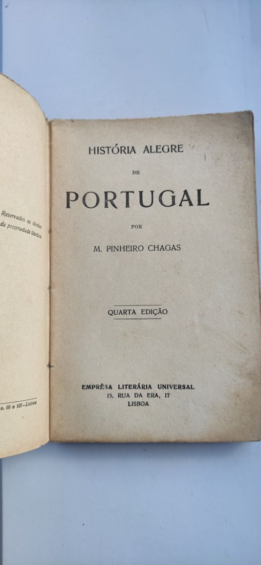 História Alegre de Portugal ;M.Pinheiro Chagas