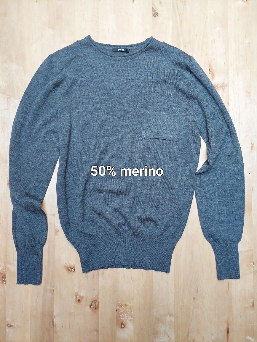 Sweter wełniany merino M nowy