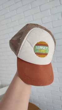 Zara czapka z siateczką z daszkiem  r. 3-5 lat brązowa wakacje
