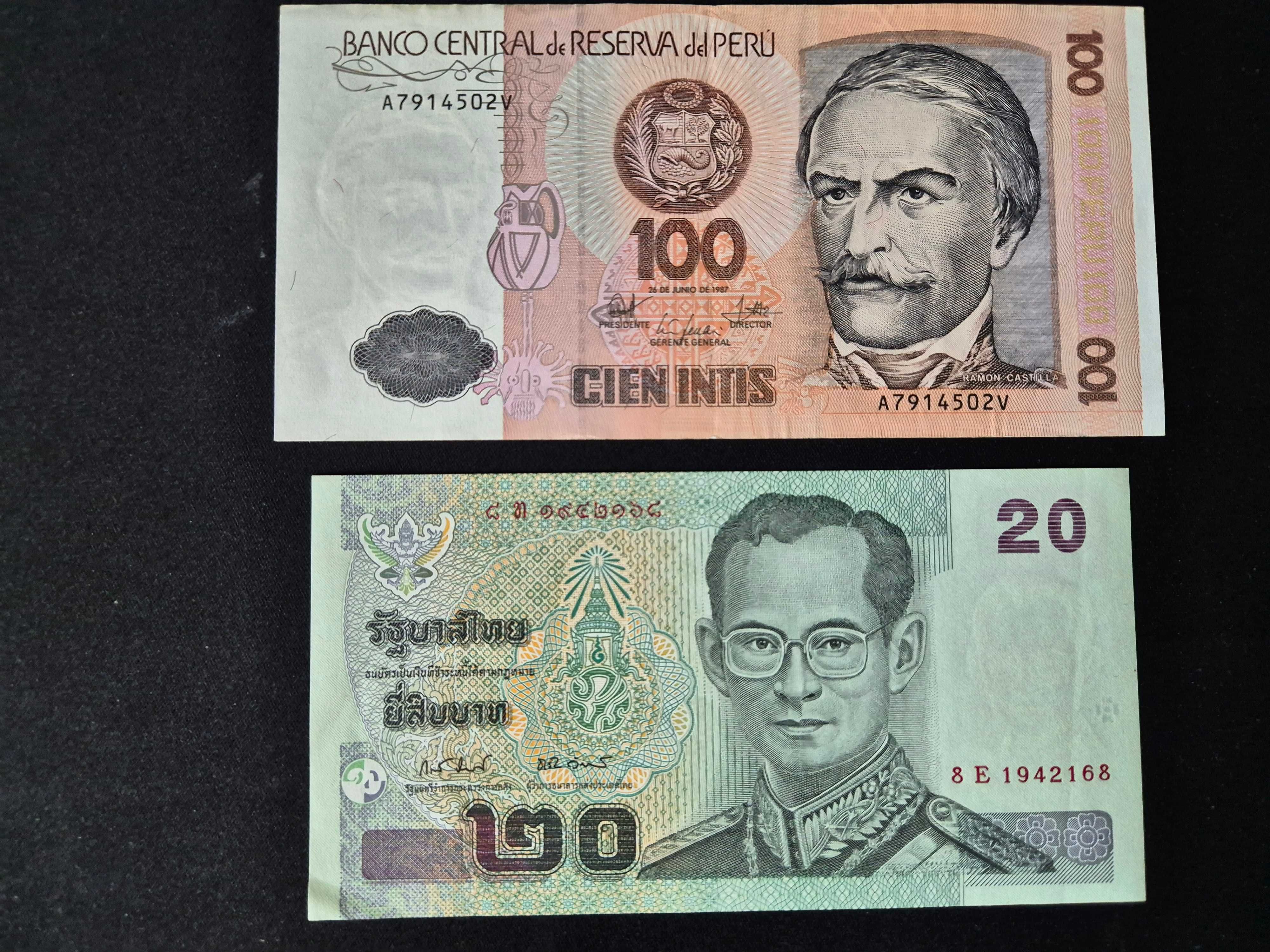 Banknoty świata Peru Brazylia Chorwacja Grecja Tanzania Vanuatu Gwinea