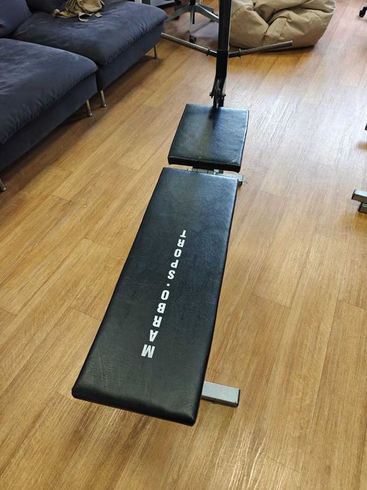 Duży zestaw - ławka regulowana, wyciąg, modlitewnik, prasa, siłownia