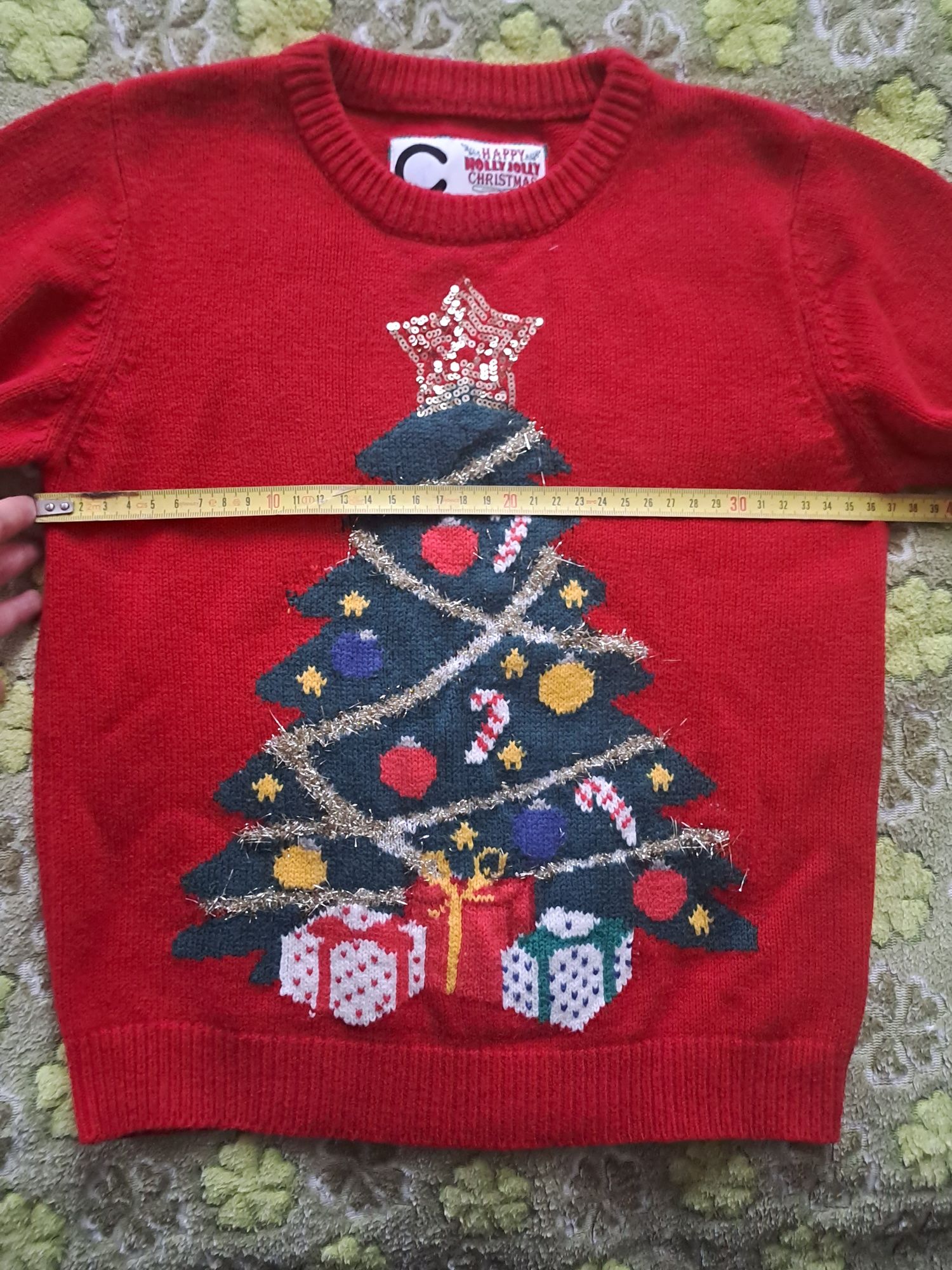 Sweter świąteczny choinka 134