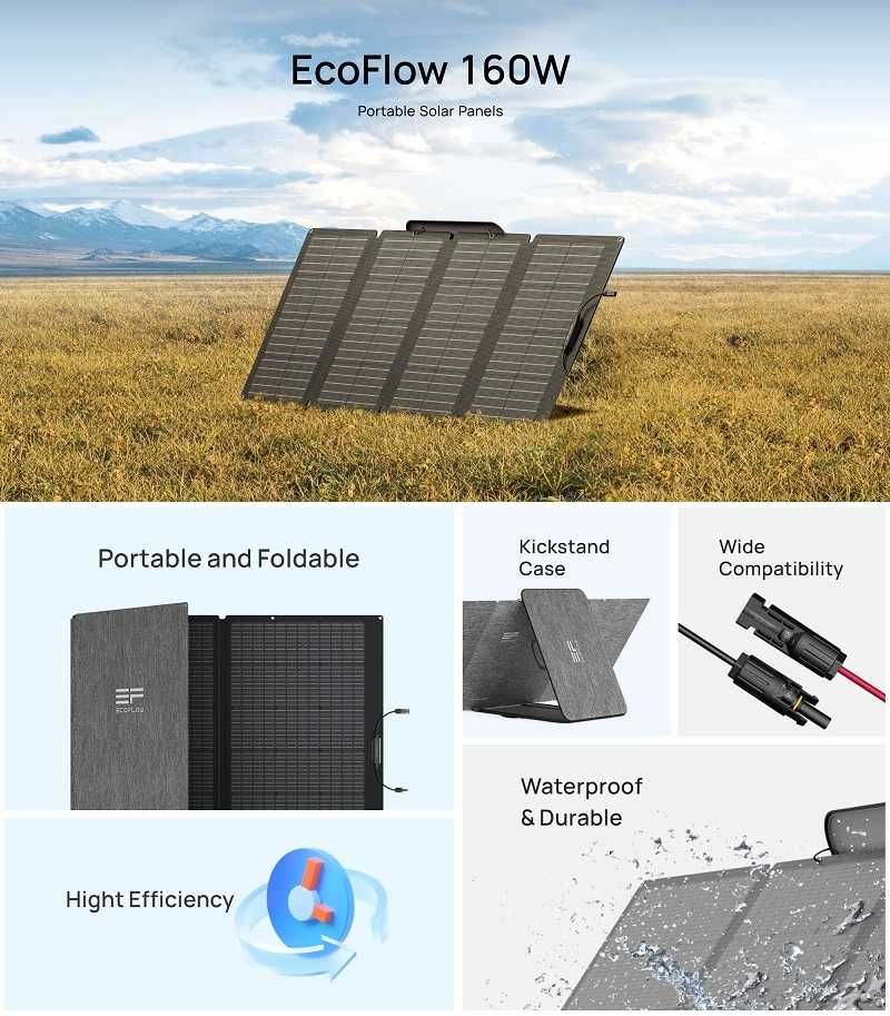 Сонячна панель EcoFlow 160W Solar Panel Нова! В наявності! Гарантія!