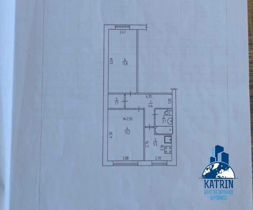 Продам 2 кім. квартиру пр. Слобожанський вул. Калинова