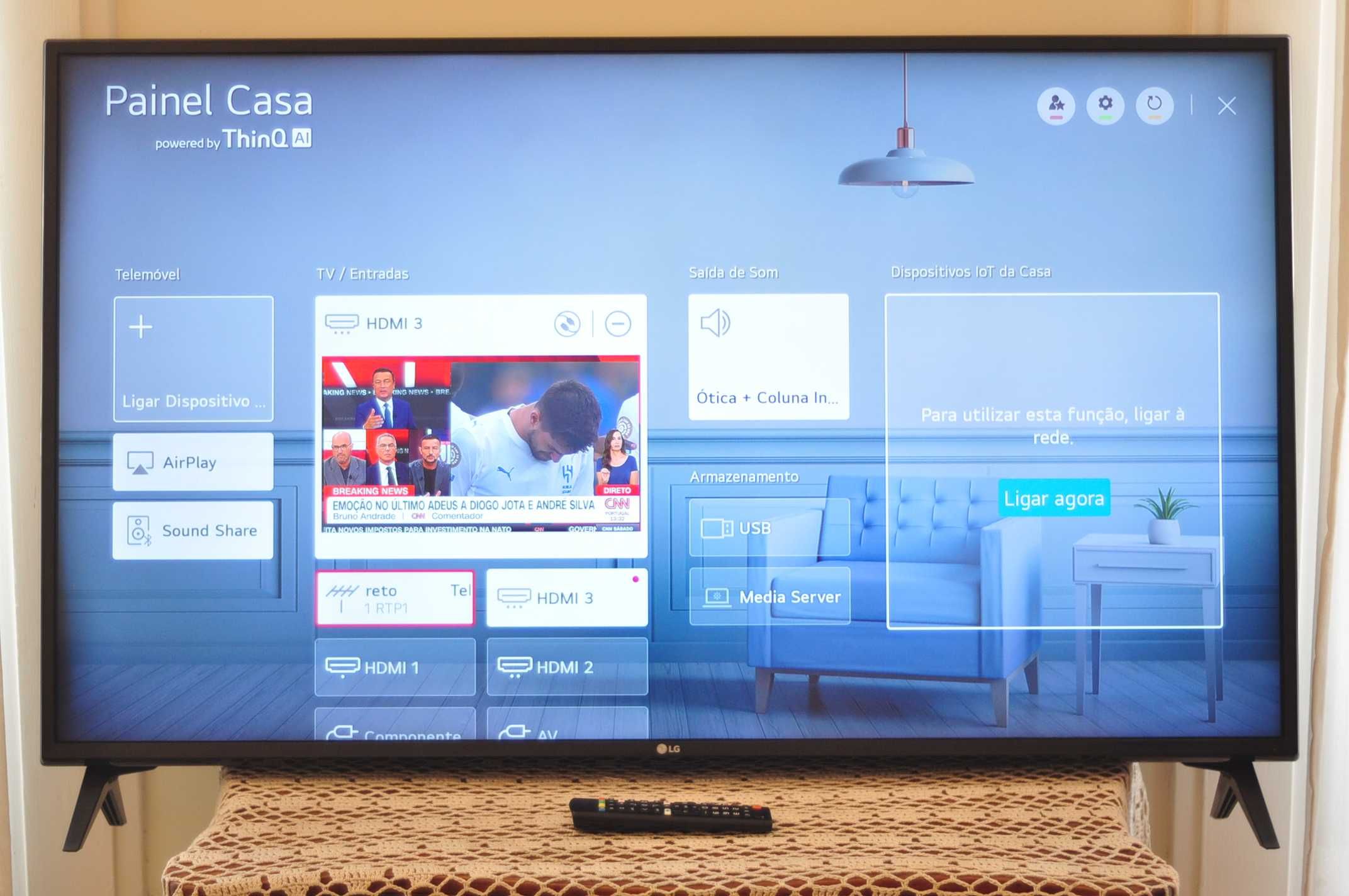 Smart Tv 4K Ultra HD WiFi LG 49 polegadas como nova