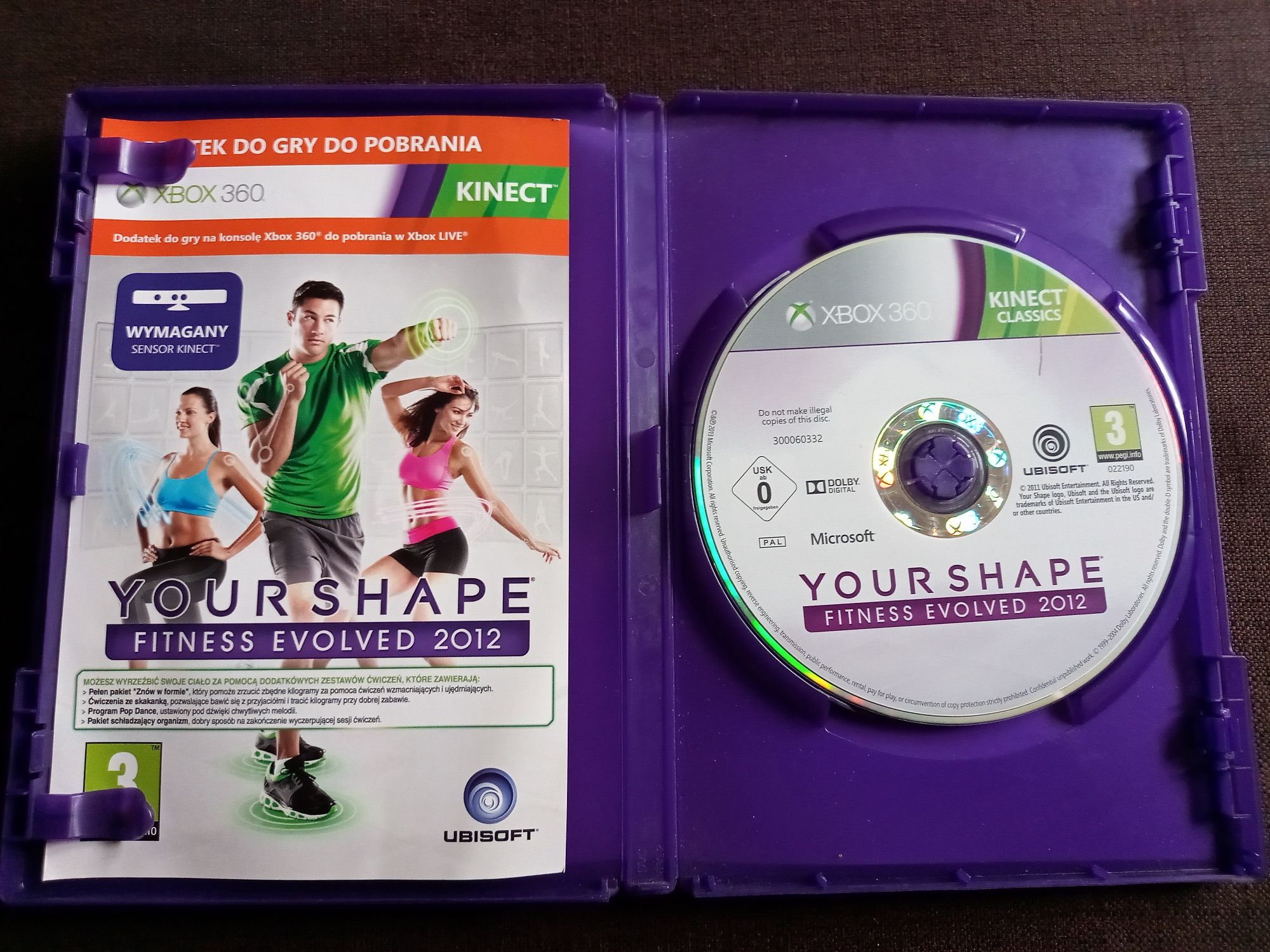 Gra Your Shape Fitness Evolved 2012 na xbox 360 kinect