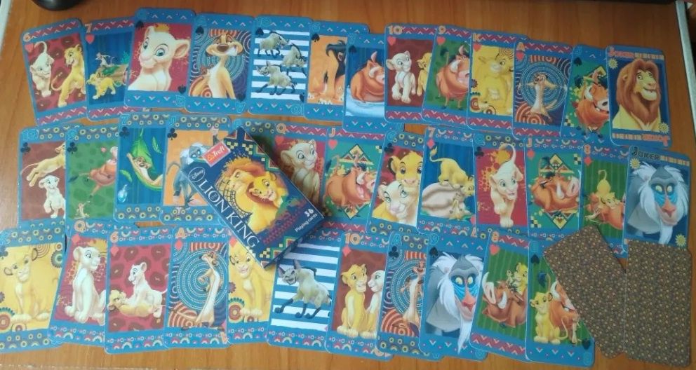 Детские карты Король Лев Микки Маус тачки игральные Дисней