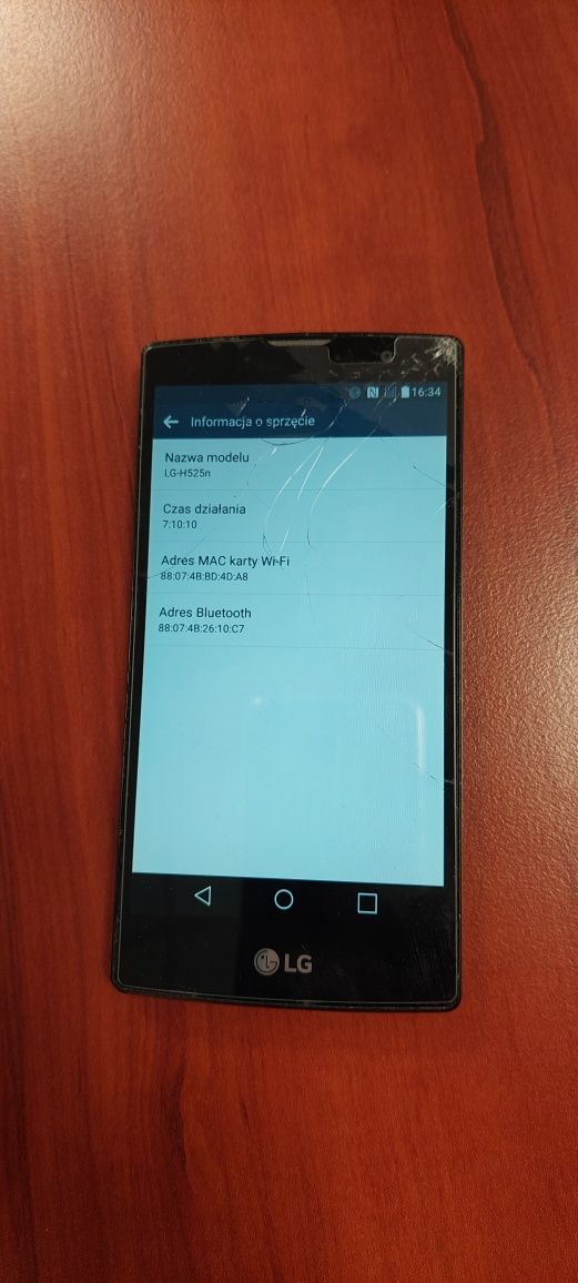 Telefon LG G4c sprawny, uszkodzony ekran