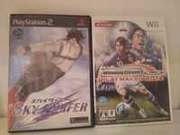 Conjunto de jogos PS2 e Wii japoneses